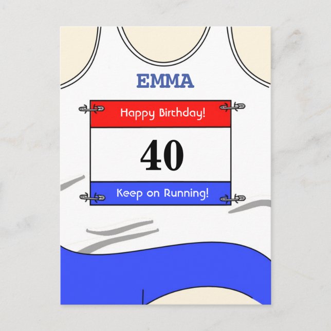 Carte Postale Coureur Sommet Blanc (Devant)