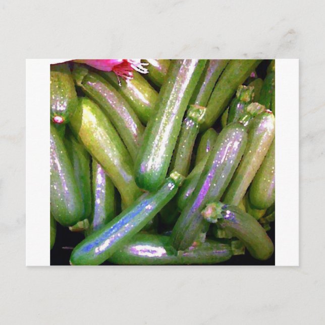 Carte Postale Courgettes croisées (Devant)