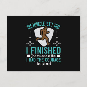 Carte Postale Courir - Le courage de commencer est un miracle