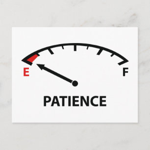 Carte Postale Courir Sur Vide : Patience