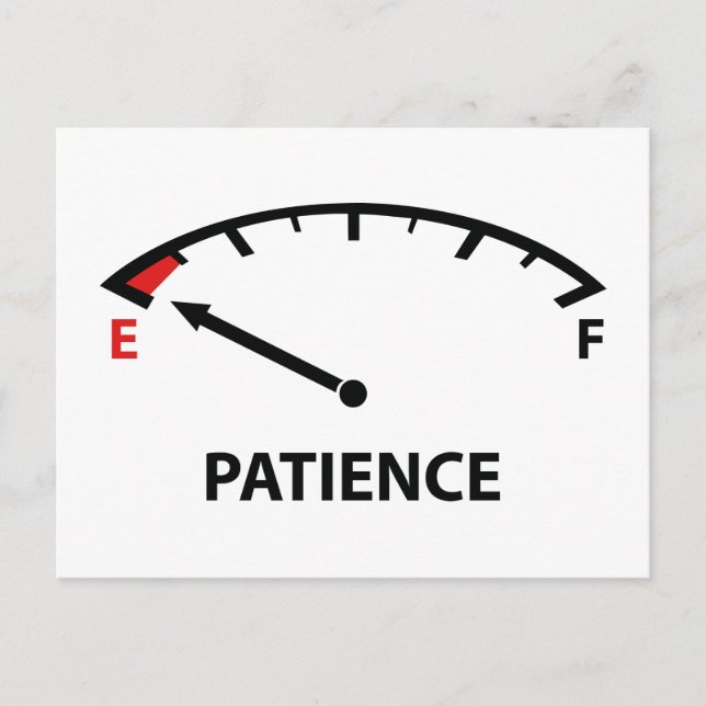 Carte Postale Courir Sur Vide : Patience (Devant)