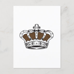 Carte Postale Couronne - Brown