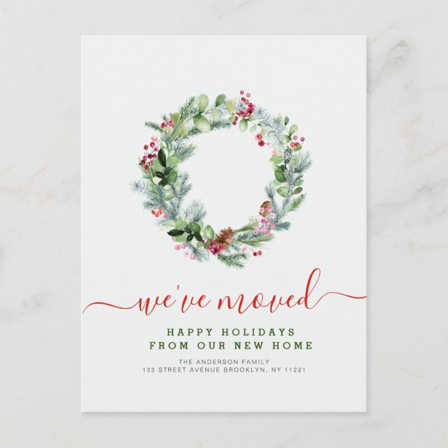 Carte Postale couronne de vacances nouvelle adresse  (Devant)