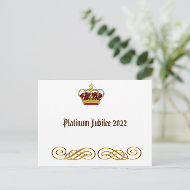 Carte Postale Couronne du Jubilé de Platine 2022 (Debout devant)