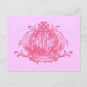Carte Postale Couronne gothique rose délabrée 