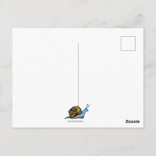 Carte Postale courrier d'escargot coloré