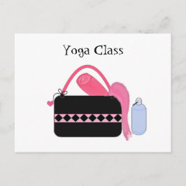 Carte Postale Cours de yoga avec équipement de yoga