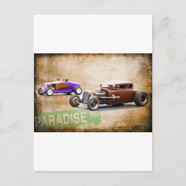 Carte Postale Course de dragsters (Devant)