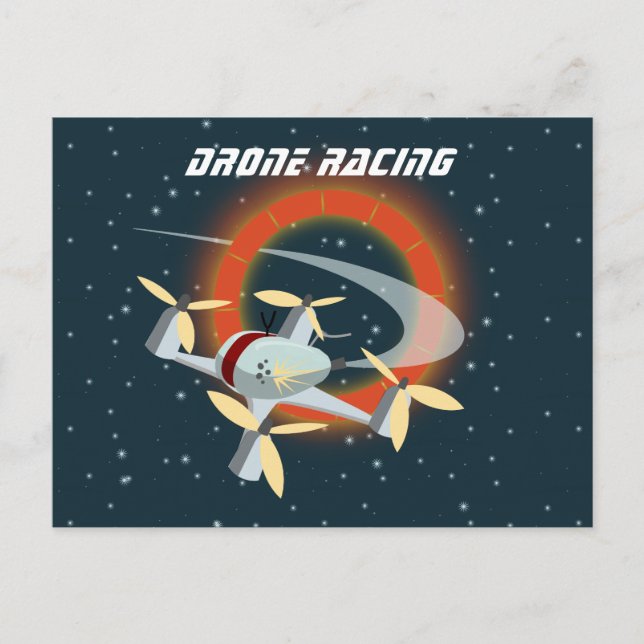 Carte Postale Course de drones (Devant)