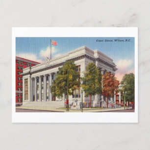 Carte Postale Court House à Wilson, Caroline du Nord Vintage
