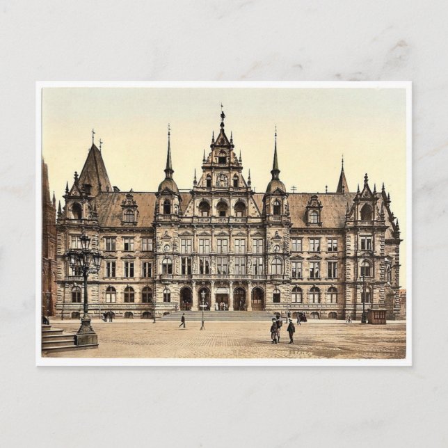 Carte Postale Court House, Wiesbaden, Hesse-Nassau, Allemagne (Devant)