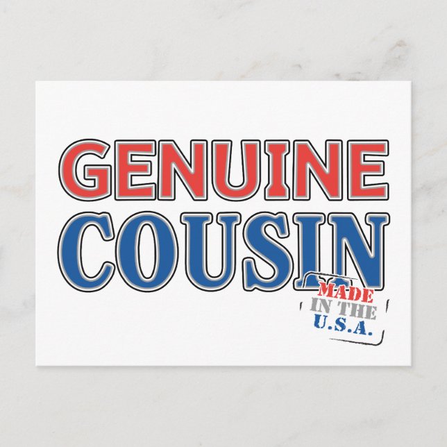 Carte Postale Cousin authentique (Devant)