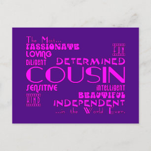 Carte Postale Cousins Anniversaire Fêtes & Noël : Qualités