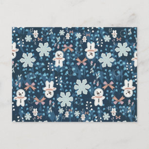 Carte Postale Coussin de jet de fête fantaisiste et cosy