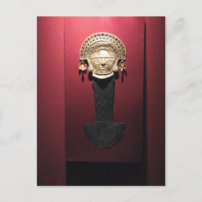 Carte Postale Couteau cérémonial en or inca (Tumi), Lima, Pérou (Devant)