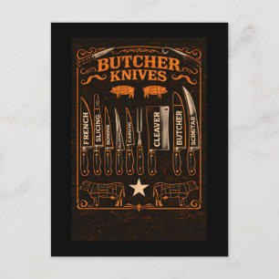 Carte Postale Couteaux de boucher