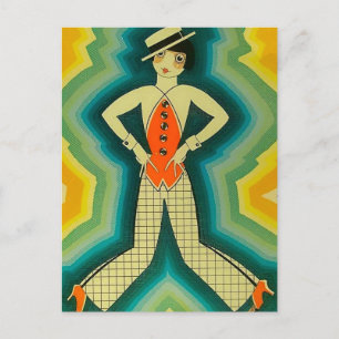 Carte Postale Couverture Art Déco « Dancer » par Jose Carlos