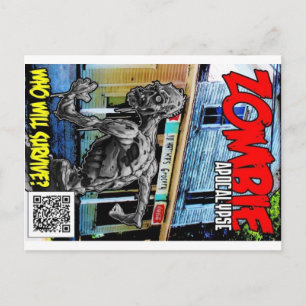 Carte Postale Couverture d'Apocalypse Zombie