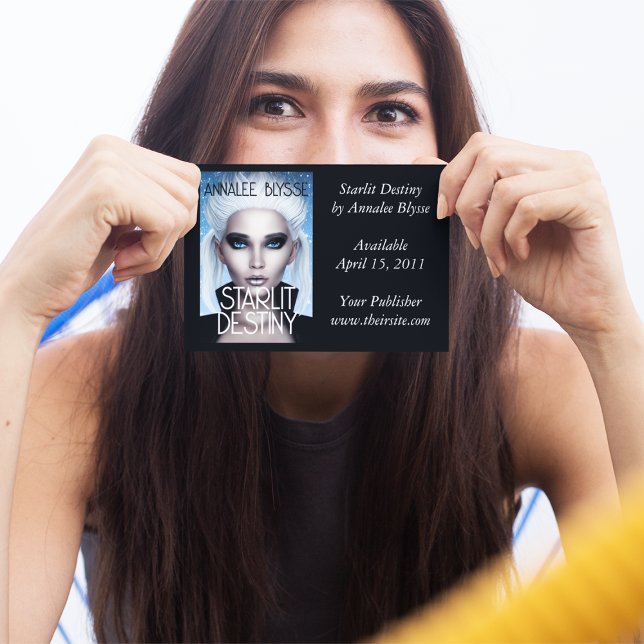 Carte Postale Couverture de livre Arrière - plan noir promotionn (Créateur téléchargé)