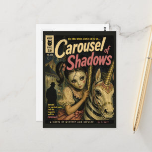 Carte Postale Couverture de livre de fantasy horreur Carousel of
