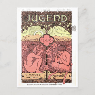 Carte Postale Couverture de magazine 1896 style Vintage