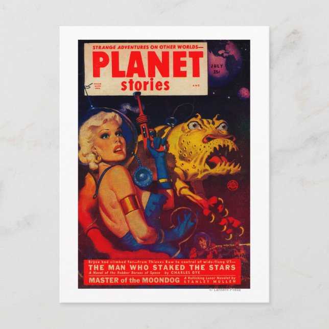 Carte Postale Couverture du magazine Planet Stories (Devant)