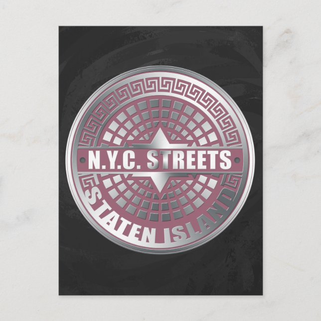 Carte Postale Couvertures de trou d'homme Staten Island (Devant)