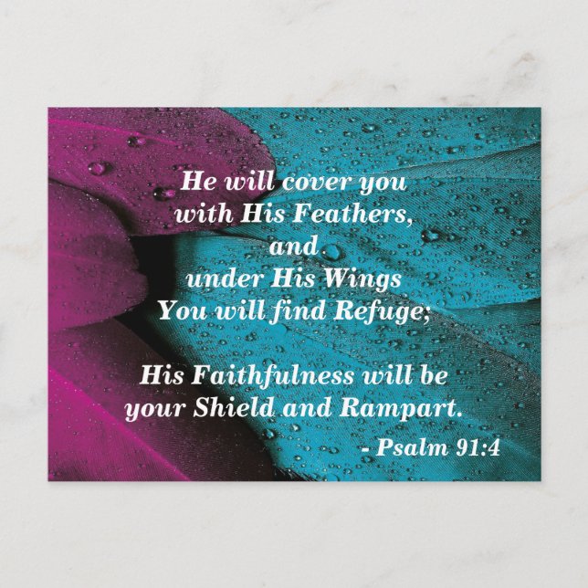 Carte Postale Couvre-Moi de Tes Ailes (Devant)