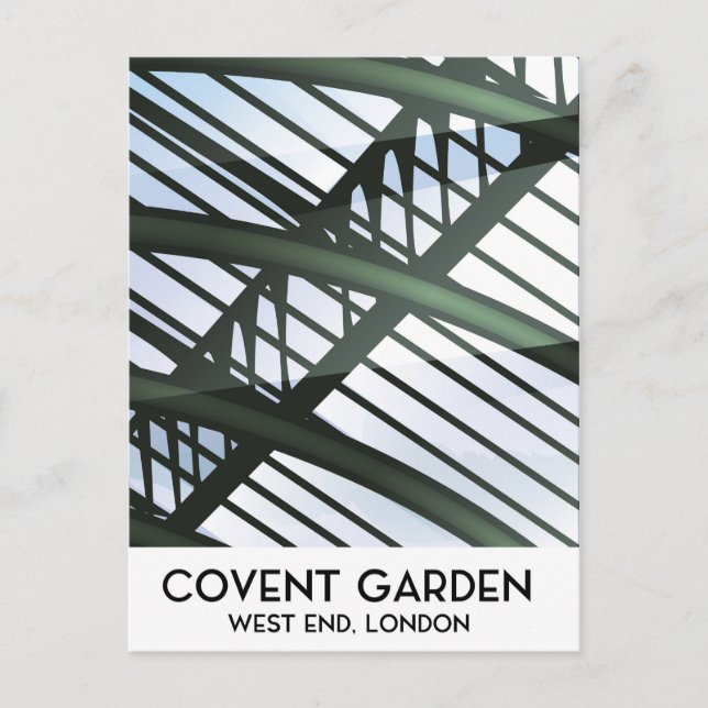 Carte Postale Covent Garden, Londres, affiche de voyage de style (Devant)