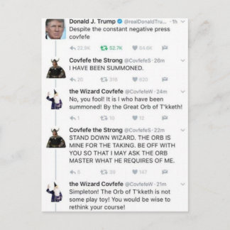 Carte Postale Covfefe