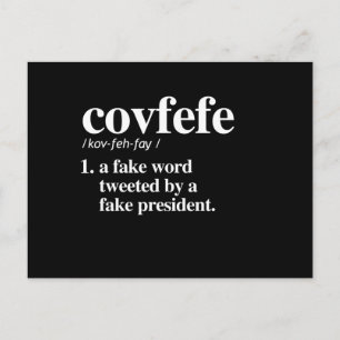 Carte Postale Covfefe Definition - Un mot faux