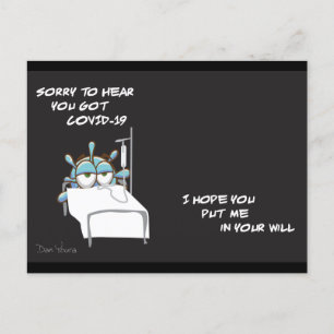 Carte postale COVID #2 d'une série de l'artiste Da