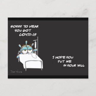 Carte postale COVID #2 d'une série de l'artiste Da