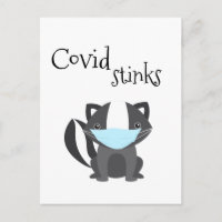 Covid pue drôle masque de visage de skunks en quar