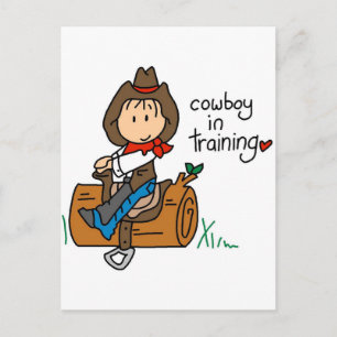 Carte Postale Cowboy dans l'entraînement des T-shirts et cadeaux