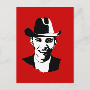 Carte Postale Cowboy Obama