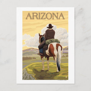 Carte Postale Cowboy (Vue de dos)Arizona