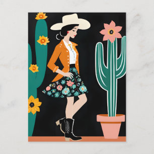 Carte Postale Cowgirl