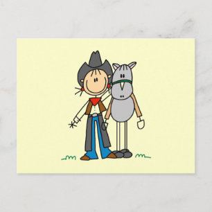 Carte Postale Cowgirl avec T-shirts et cadeaux de cheval