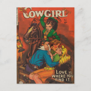Carte Postale Cowgirl jalouse