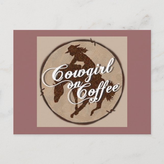 Carte postale "Cowgirl On Coffee" (Devant)