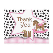 Cowgirl Rocking Horse Postcard