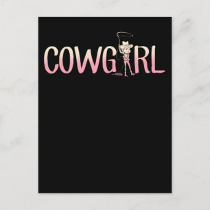 Carte Postale Cowgirl Western Casquette Pays Femme Rodéo équitat