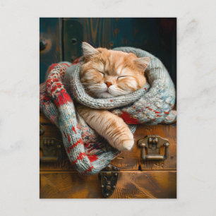 Carte Postale Cozy Cat