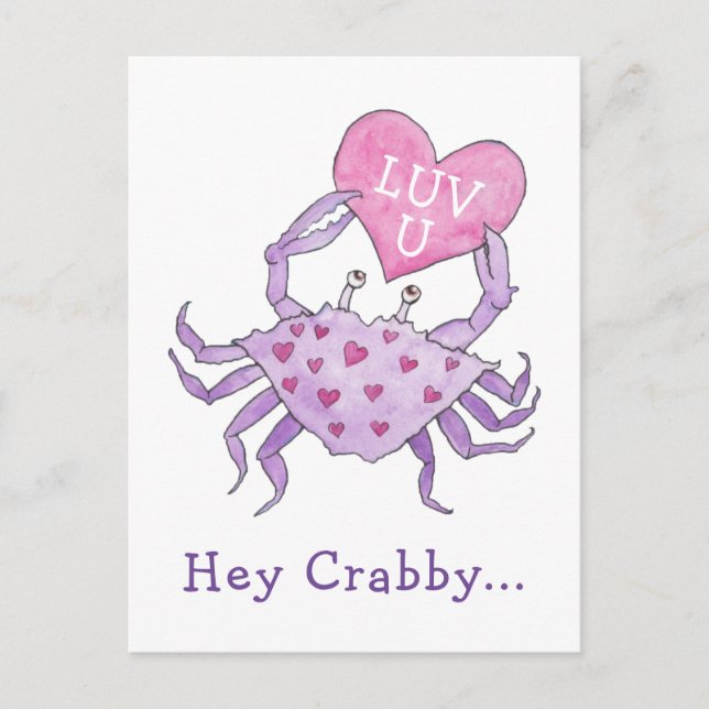 Carte postale Crabby Valentine (Devant)