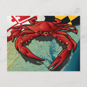 Carte Postale Crabe citoyen du Maryland