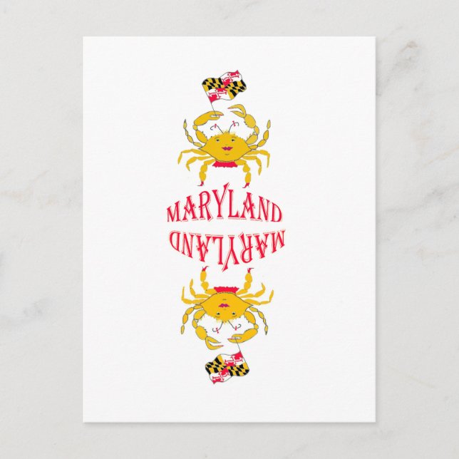 Carte Postale Crabe dans le Maryland (Devant)