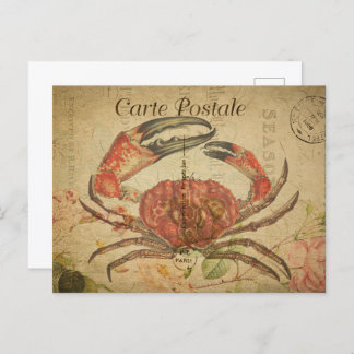 Carte Postale Crabe vintage