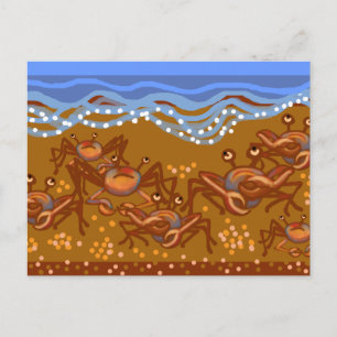 Carte Postale Crabes à la plage