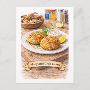 Carte Postale Crabes de Maryland (Série de cuisine américaine)
